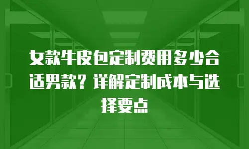 女款牛皮包定制费用多少合适男款？详解定制成本与选择要点