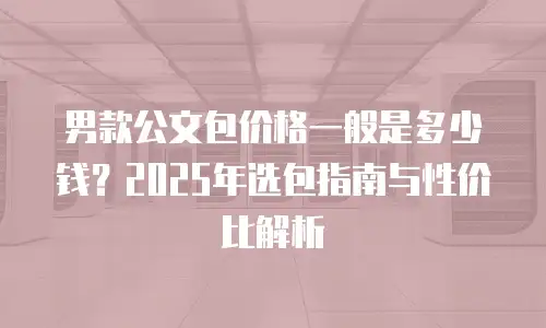 男款公文包价格一般是多少钱？2025年选包指南与性价比解析