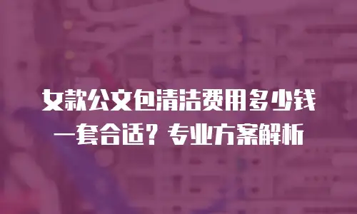 女款公文包清洁费用多少钱一套合适？专业方案解析