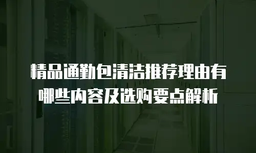 精品通勤包清洁推荐理由有哪些内容及选购要点解析