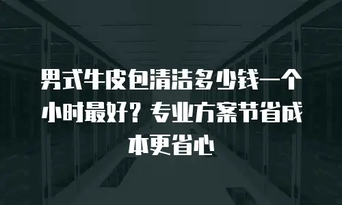 男式牛皮包清洁多少钱一个小时最好？专业方案节省成本更省心