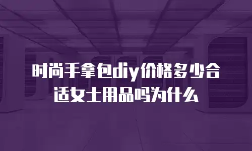 时尚手拿包diy价格多少合适女士用品吗为什么