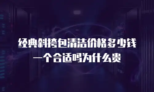 经典斜挎包清洁价格多少钱一个合适吗为什么贵
