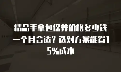 精品手拿包保养价格多少钱一个月合适？选对方案能省15%成本