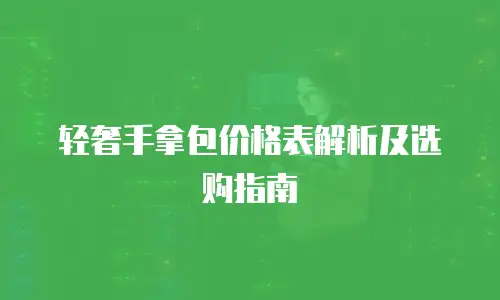 轻奢手拿包价格表解析及选购指南