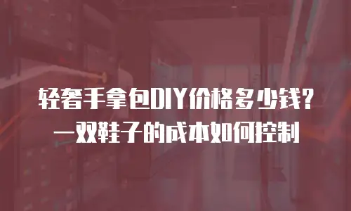 轻奢手拿包DIY价格多少钱？一双鞋子的成本如何控制