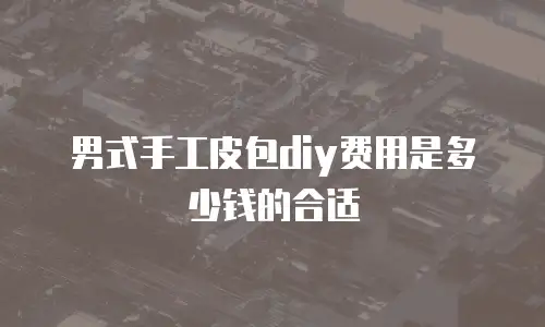男式手工皮包diy费用是多少钱的合适