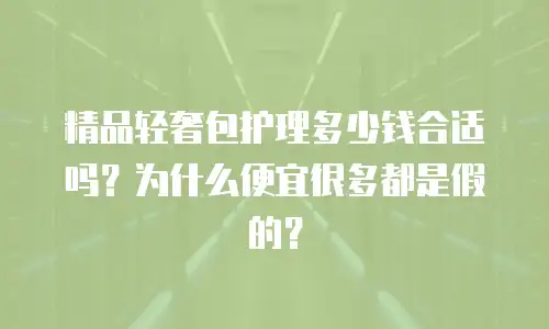 精品轻奢包护理多少钱合适吗？为什么便宜很多都是假的？