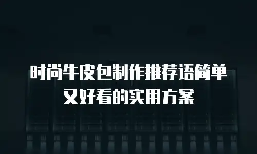 时尚牛皮包制作推荐语简单又好看的实用方案