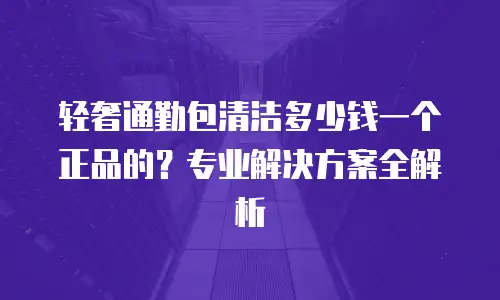 轻奢通勤包清洁多少钱一个正品的？专业解决方案全解析