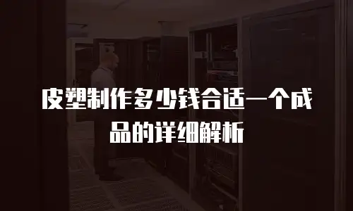 皮塑制作多少钱合适一个成品的详细解析