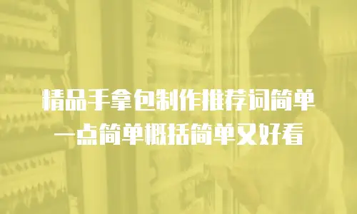 精品手拿包制作推荐词简单一点简单概括简单又好看