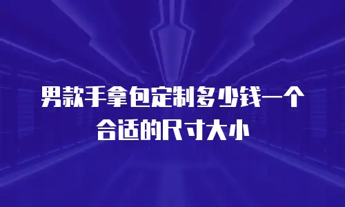 男款手拿包定制多少钱一个合适的尺寸大小