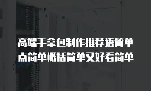 高端手拿包制作推荐语简单点简单概括简单又好看简单
