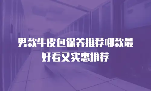 男款牛皮包保养推荐哪款最好看又实惠推荐