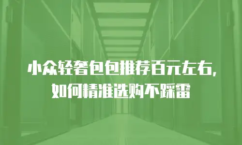 小众轻奢包包推荐百元左右，如何精准选购不踩雷