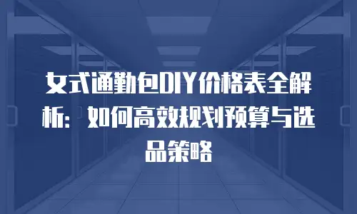 女式通勤包DIY价格表全解析：如何高效规划预算与选品策略