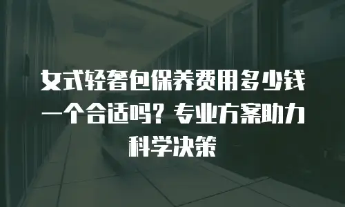 女式轻奢包保养费用多少钱一个合适吗？专业方案助力科学决策