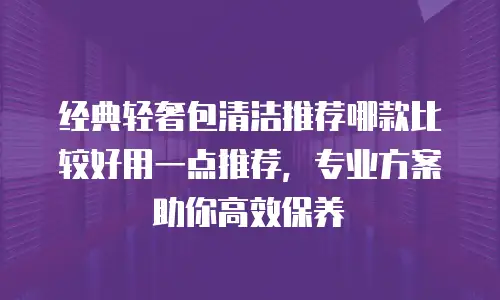 经典轻奢包清洁推荐哪款比较好用一点推荐，专业方案助你高效保养
