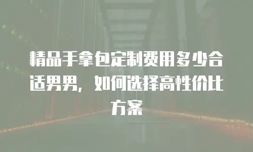 精品手拿包定制费用多少合适男男，如何选择高性价比方案