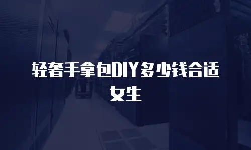 轻奢手拿包DIY多少钱合适女生
