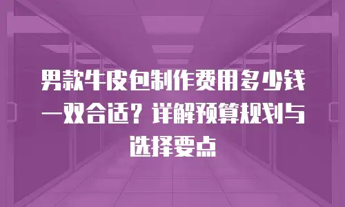 男款牛皮包制作费用多少钱一双合适？详解预算规划与选择要点