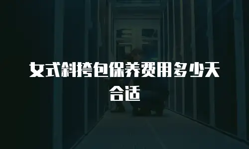女式斜挎包保养费用多少天合适