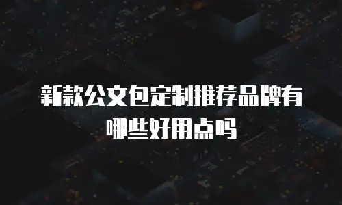 新款公文包定制推荐品牌有哪些好用点吗