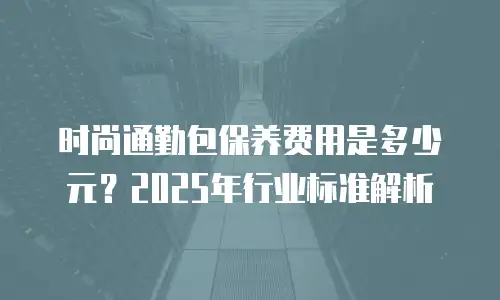 时尚通勤包保养费用是多少元？2025年行业标准解析