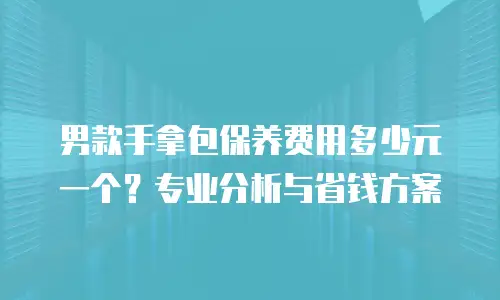 男款手拿包保养费用多少元一个？专业分析与省钱方案