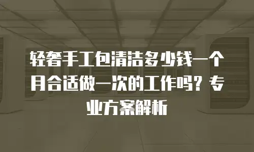 轻奢手工包清洁多少钱一个月合适做一次的工作吗？专业方案解析