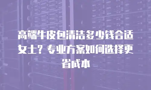 高端牛皮包清洁多少钱合适女士？专业方案如何选择更省成本