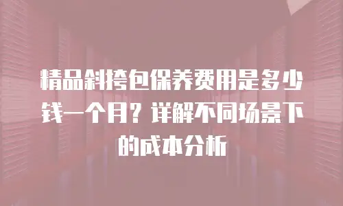 精品斜挎包保养费用是多少钱一个月？详解不同场景下的成本分析
