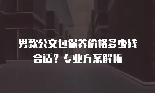 男款公文包保养价格多少钱合适？专业方案解析
