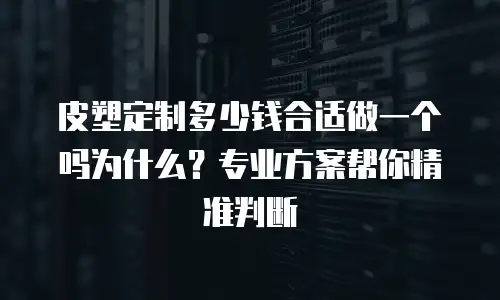 皮塑定制多少钱合适做一个吗为什么？专业方案帮你精准判断
