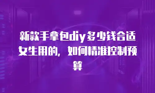 新款手拿包diy多少钱合适女生用的，如何精准控制预算