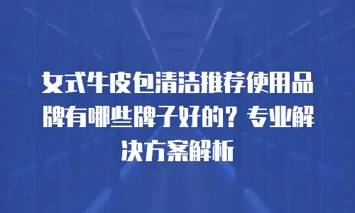女式牛皮包清洁推荐使用品牌有哪些牌子好的？专业解决方案解析