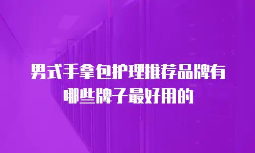男式手拿包护理推荐品牌有哪些牌子最好用的