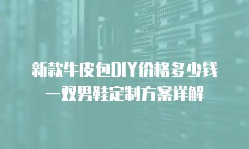 新款牛皮包DIY价格多少钱 一双男鞋定制方案详解