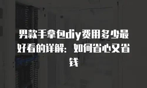 男款手拿包diy费用多少最好看的详解：如何省心又省钱