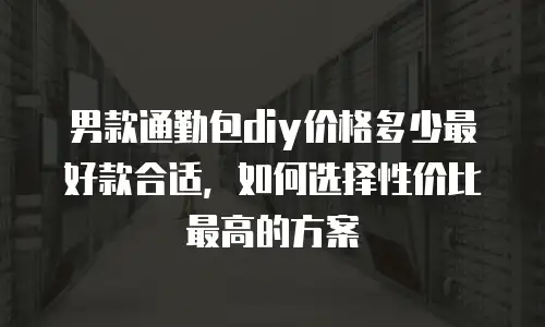 男款通勤包diy价格多少最好款合适，如何选择性价比最高的方案