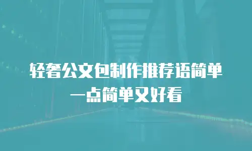 轻奢公文包制作推荐语简单一点简单又好看