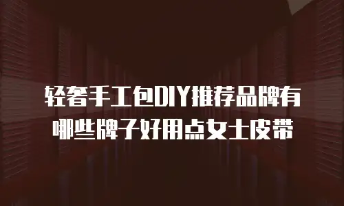 轻奢手工包DIY推荐品牌有哪些牌子好用点女士皮带