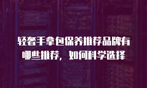 轻奢手拿包保养推荐品牌有哪些推荐，如何科学选择