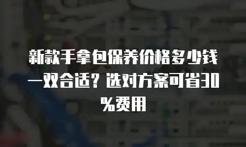 新款手拿包保养价格多少钱一双合适？选对方案可省30%费用