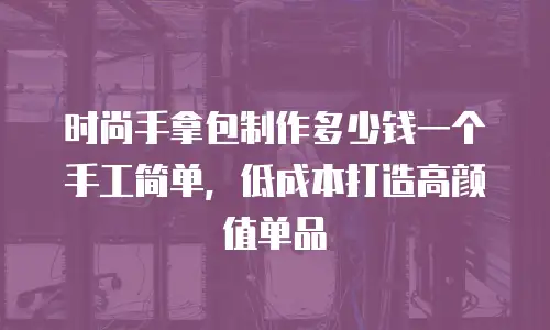时尚手拿包制作多少钱一个手工简单，低成本打造高颜值单品