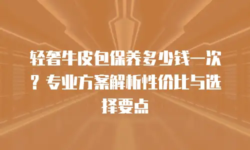 轻奢牛皮包保养多少钱一次？专业方案解析性价比与选择要点