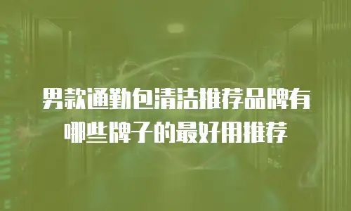 男款通勤包清洁推荐品牌有哪些牌子的最好用推荐