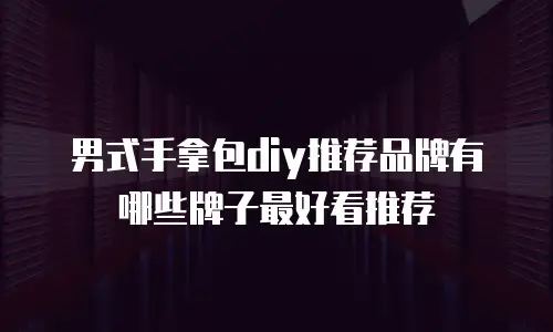 男式手拿包diy推荐品牌有哪些牌子最好看推荐