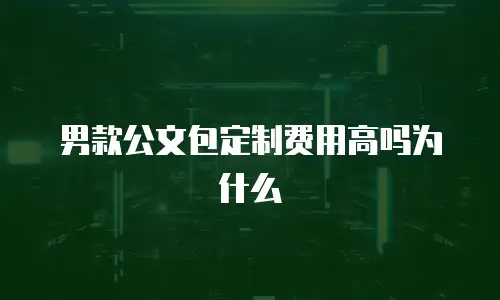 男款公文包定制费用高吗为什么